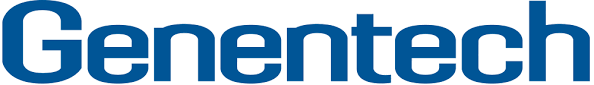 Genentech logo in blue